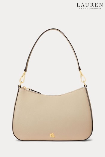 Lauren Ralph Lauren Danni Crosshatch Leather Shoulder Bag (450940) | £229