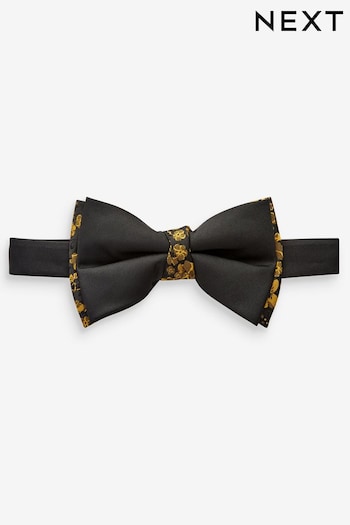 Black/Gold Floral Bow Tie (450965) | £12