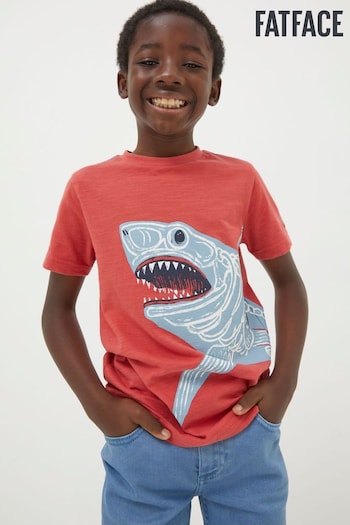 FatFace Red Shark Graphic T-Shirt (451058) | £12.50