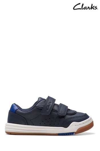 Clarks Blue Urban Solo Toddler Trainers (451923) | £44