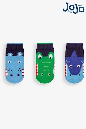 JoJo Maman Bébé Navy 3-Pack Snappy Water Creature Socks (451989) | £9.50