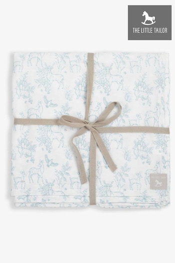 The Little Tailor Blue Baby Muslin Blanket (452362) | £17
