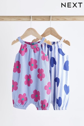 Multi Pastel Heart Denise Rompers 2 Pack (452526) | £12 - £16