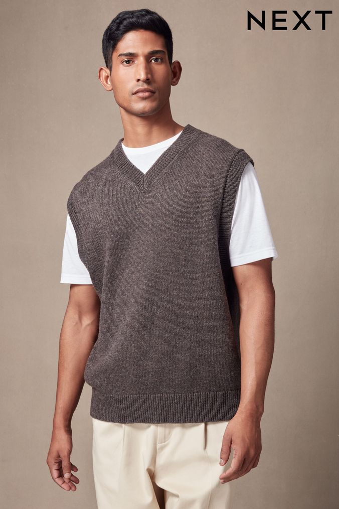 Men's sleeveless jumpers uk sales