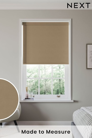 Biscuit Natural Glow Made to Measure Blackout Roller Blind (452566) | £55
