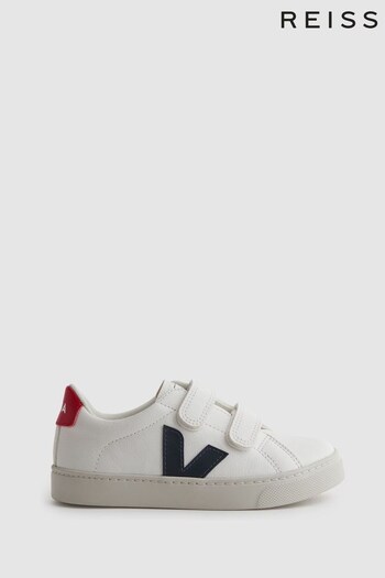 Reiss White Veja Leather Velcro Trainers (452613) | £87