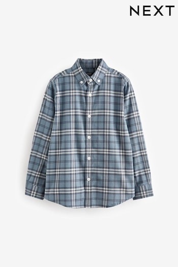 Blue Check Long Sleeve Oxford Shirt (3-16yrs) (452731) | £12 - £17