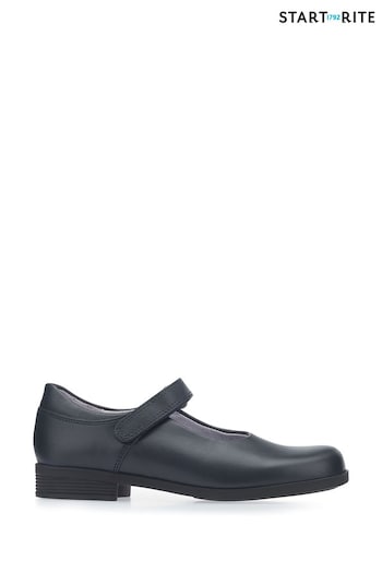 Start-Rite Samba Navy Blue Leather School adidas Shoes F Fit (452809) | £48