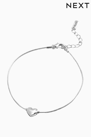 Silver Tone Heart Anklet (452886) | £6
