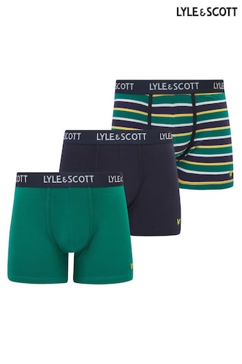Lyle & Scott Blue Ethan Premium Underwear Trunks 3 Pack (452942) | £34
