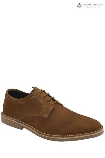 Frank Wright Brown Light Mens Suede Lace-Up Desert Boots (453110) | £55