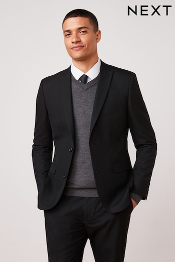 Black Slim Two Button Suit Jacket (453143) | £60