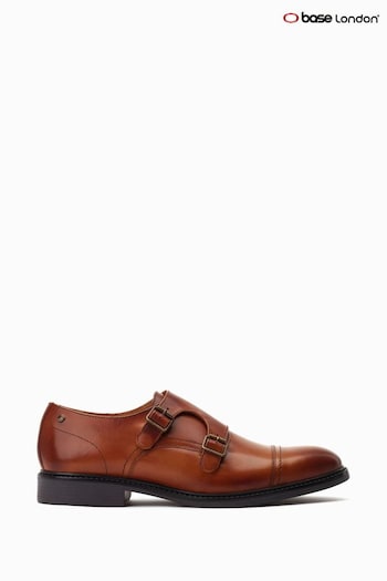Base London Diablo Monk Strap Brown Shoes (453686) | £65