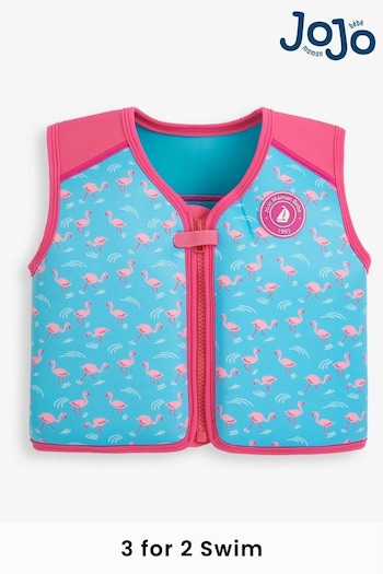 JoJo Maman Bébé Blue Flamingo UPF 50 Float con Jacket (453688) | £26