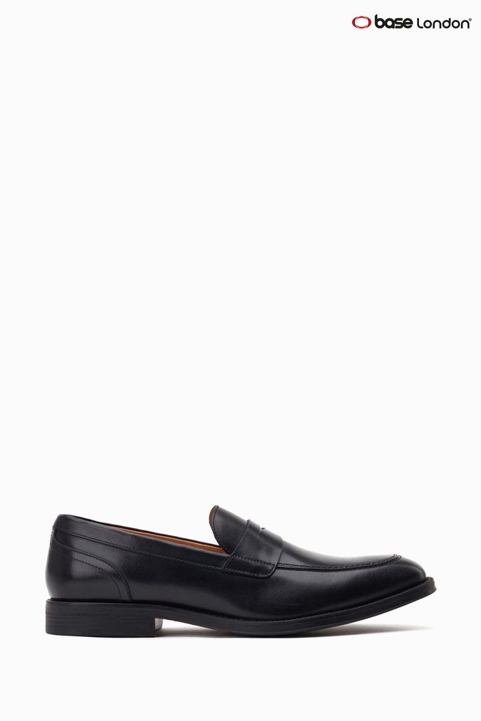 Next mens black loafers sales