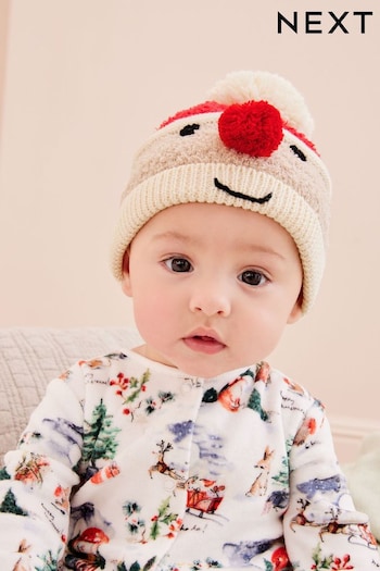 Red Santa Knitted Baby Pom Hat (0mths-2yrs) (454397) | £8