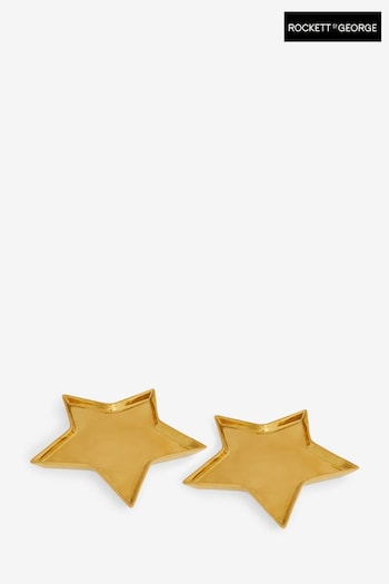 Rockett St George Set of 2 Gold Star Side Plates (454563) | £26