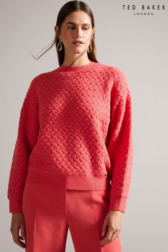 Buy Women s Jumpers Pink Ted Baker Knitwear Online Next UK
