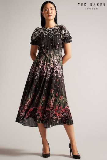 Ted Baker Zahrria High Low Hem Dress With Puff Sleeve (454744) | £195