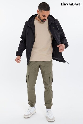 Threadbare Black Lightweight Zip Through Hooded Mac Jacket (454770) | £38