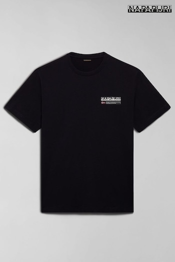 Napapjiri Black T-Shirt With Chest Print Logo (454978) | £30