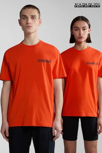 Napapijri Gouin Orange Short Sleeve T-Shirt (454986) | £35