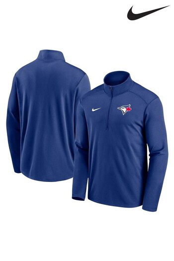 Nike Blue Toronto Blue Jays Team Agility Logo Pacer Half Zip Sweatshirt (455238) | £55
