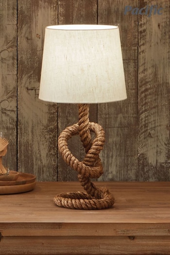 Pacific Natural Martindale Rope Knot & Jute Table Lamp (455426) | £120