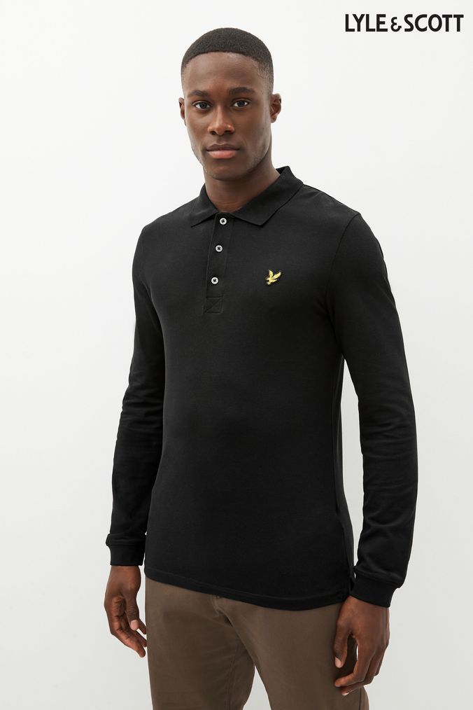 Buy Men s Lyle Scott Polo Shirts Long Sleeve Tops Online Next UK