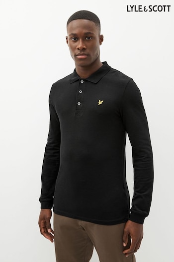 Lyle & Scott Long Sleeve tjock Polo Shirt (455501) | £65