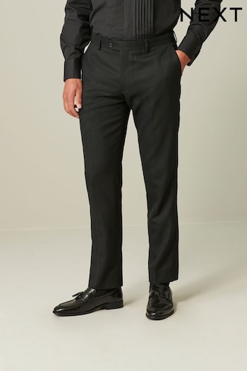 Black/Gold Textured Tuxedo Suit Trousers (455706) | £45