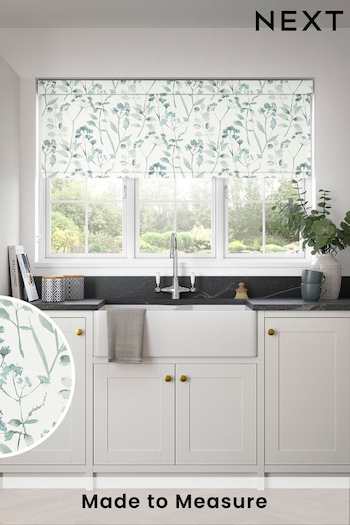 Blue Isla Floral Made to Measure Roller Blind (456023) | £57