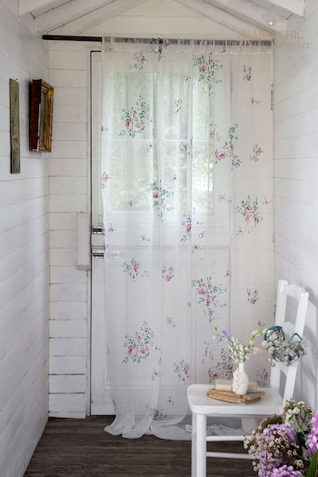 Shabby Chic by Rachel Ashwell® Floral Sheer Panel Rosabelle Voile (456113) | £25 - £35