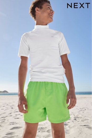 White Short Sleeve Sunsafe Rash Vest (3-16yrs) (456234) | £8 - £16