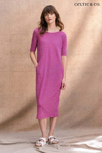 Celtic & Co. Pink Linen / Cotton Button Back Dress (456258) | £89