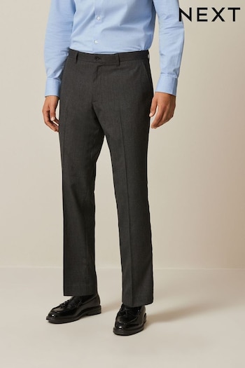 Charcoal Grey Textured Smart Trousers (456315) | £28