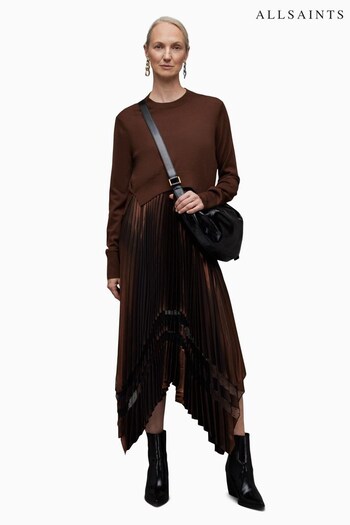 AllSaints Nadia Foil Black Dress (456847) | £259