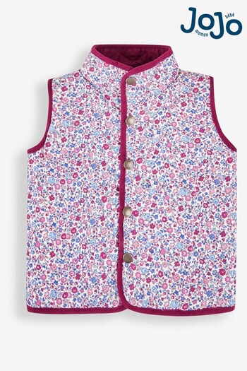 JoJo Maman Bébé Purple Reversible Quilted Gilet (456891) | £33