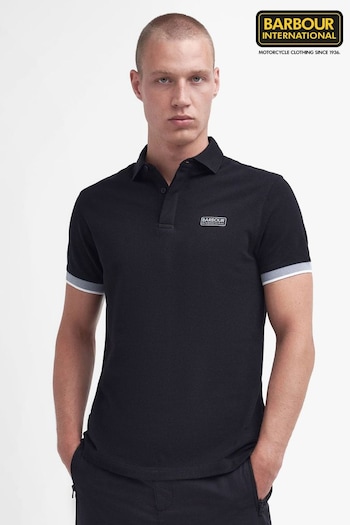 Barbour® International Mantle Black Polo Shirt (457489) | £60