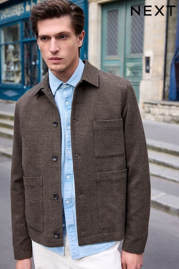 Brown Smart Check Shacket (457823) | £60