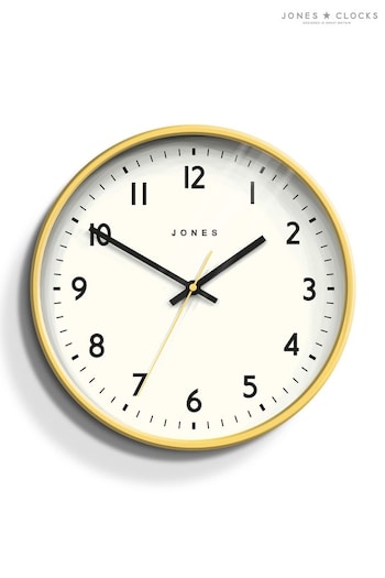 Jones Clocks Yellow Jam Fizzy Yellow Wall Clock (458097) | £32