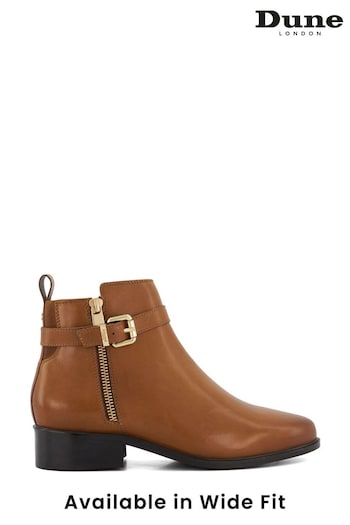 Dune London Brown Pepi Branded Trim Ankle Boots (458124) | £120