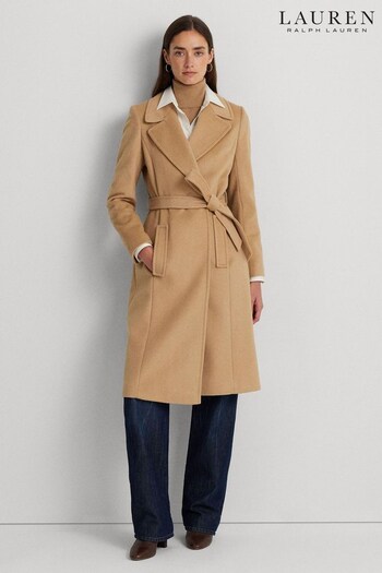 Lauren Ralph Lauren Belted Wool Blend Wrap Coat (458293) | £399