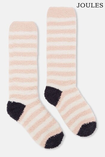 Joules Fluffy Pink/Cream Socks (458319) | £9.95