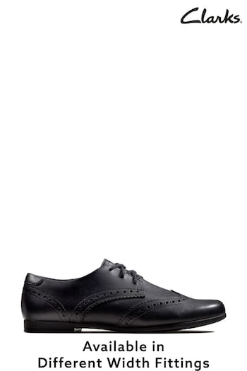 Clarks Black Multi Fit Scala Lace Shoes (459081) | £48