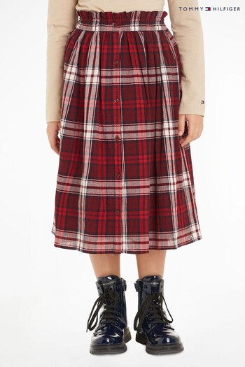 Tommy Hilfiger Kids Red Tartan Skirt (459083) | £55 - £65