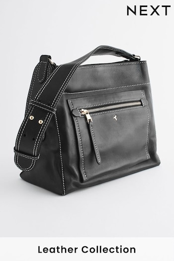 Black Leather Stitch BOTTEGA Tote Bag (459189) | £90