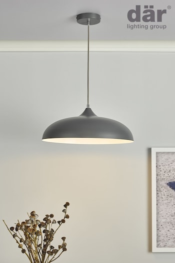 Dar Lighting Grey Kaelan Ceiling Light Pendant (459359) | £49
