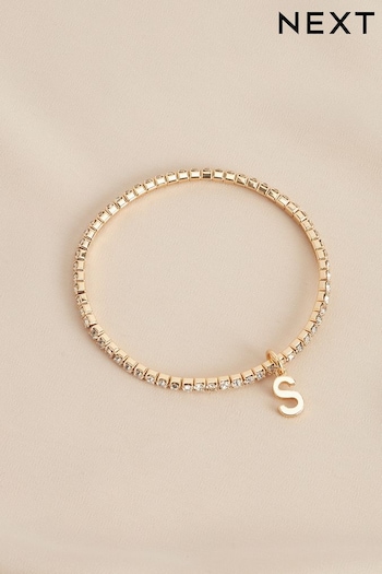 Gold Tone Initial Bracelet Letter S (459583) | £6