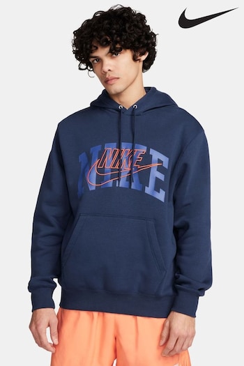 Nike Blue Club Fleece Brushed-Back Pullover Hoodie (459711) | £70
